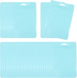 PATIKIL Jewelry Anti Oxidation Bag, 100 Pcs PVC Jewelry Anti Tarnish Storage Zipper Bags for Packaging Jewelry, Earrings, Rings, Necklaces, 4 x 6 Inch, Blue