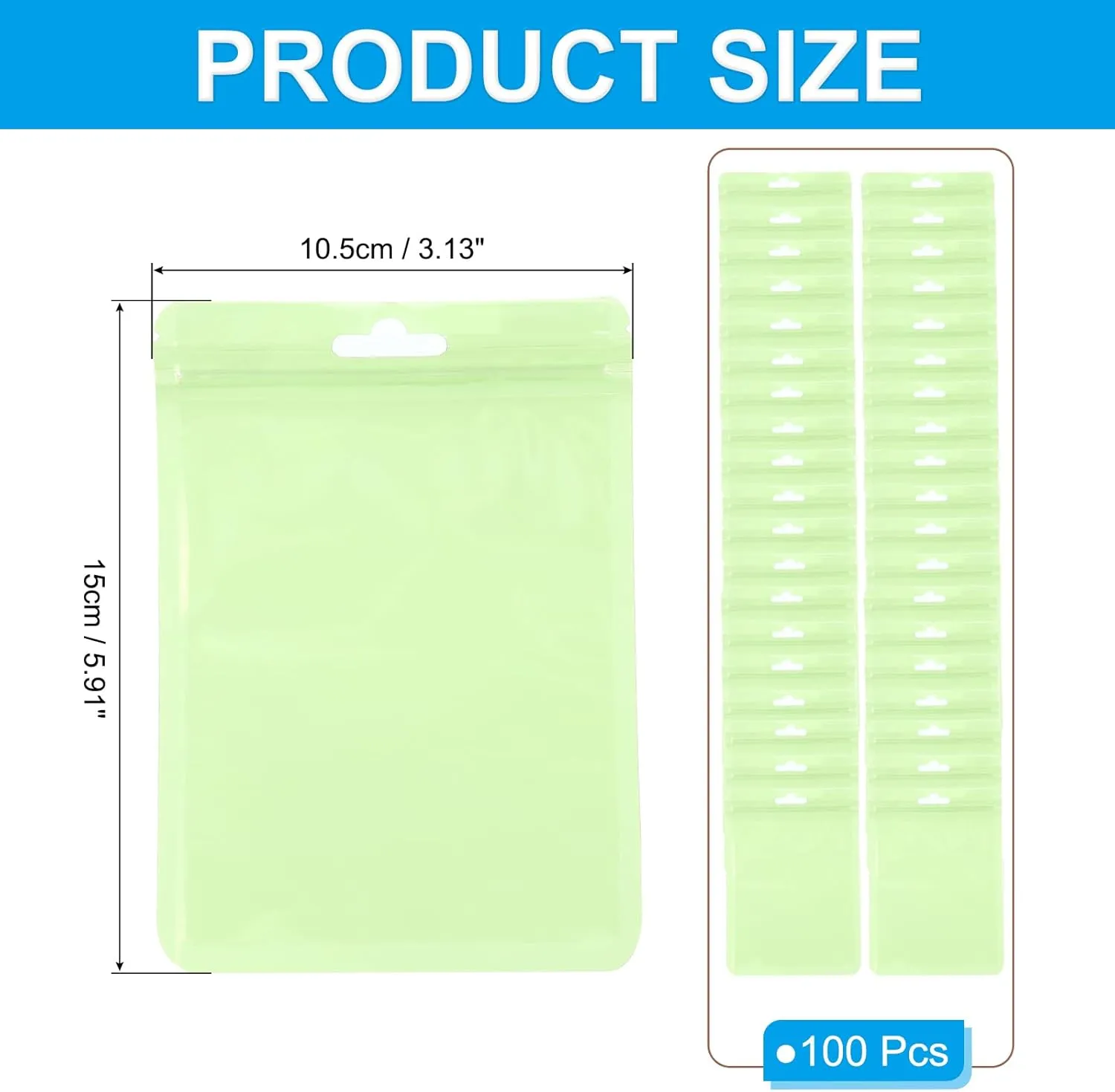 PATIKIL Jewelry Anti Oxidation Bag, 100 Pcs PVC Jewelry Anti Tarnish Storage Zipper Bags for Packaging Jewelry, Earrings, Rings, Necklaces, 4 x 6 Inch, Yellow