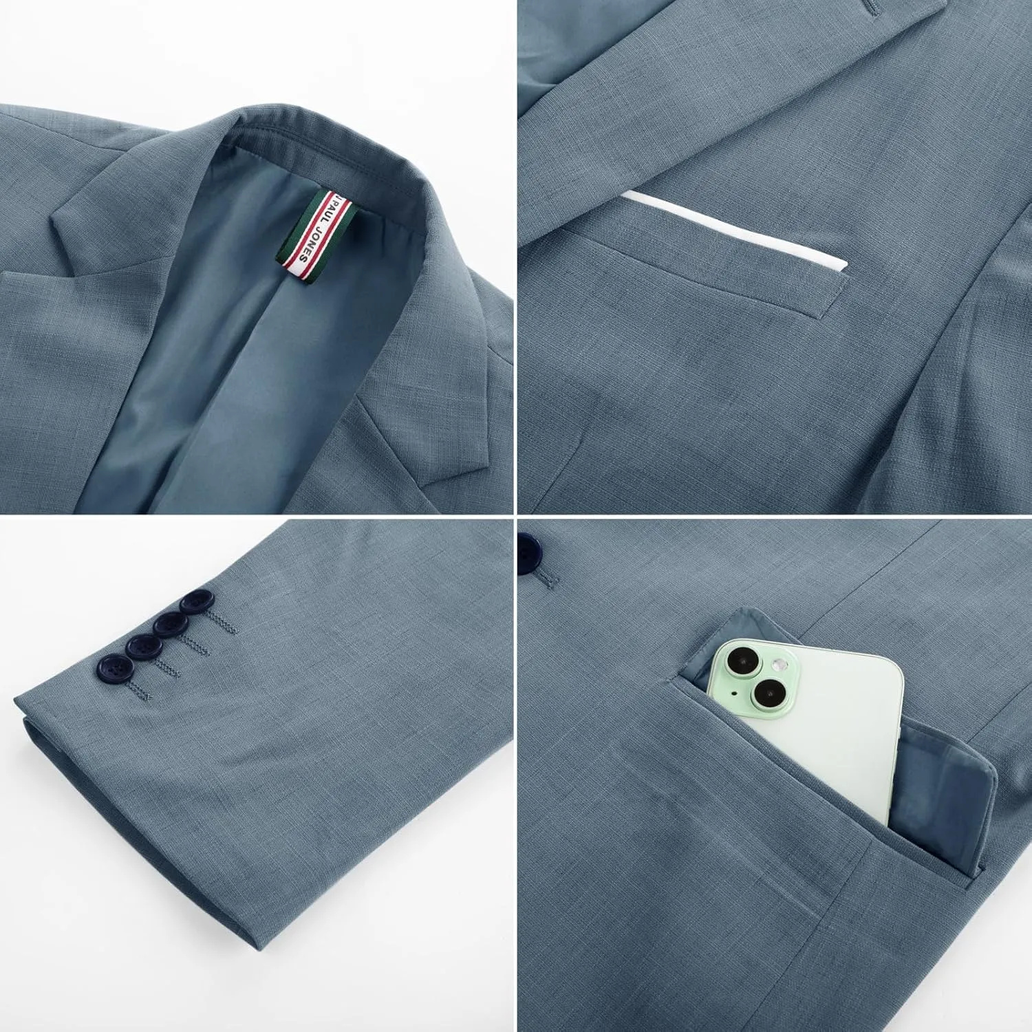 PJ PAUL JONES Mens Blazer Jackets Lightweight Casual Suits Stylish Sport Jacket for Men