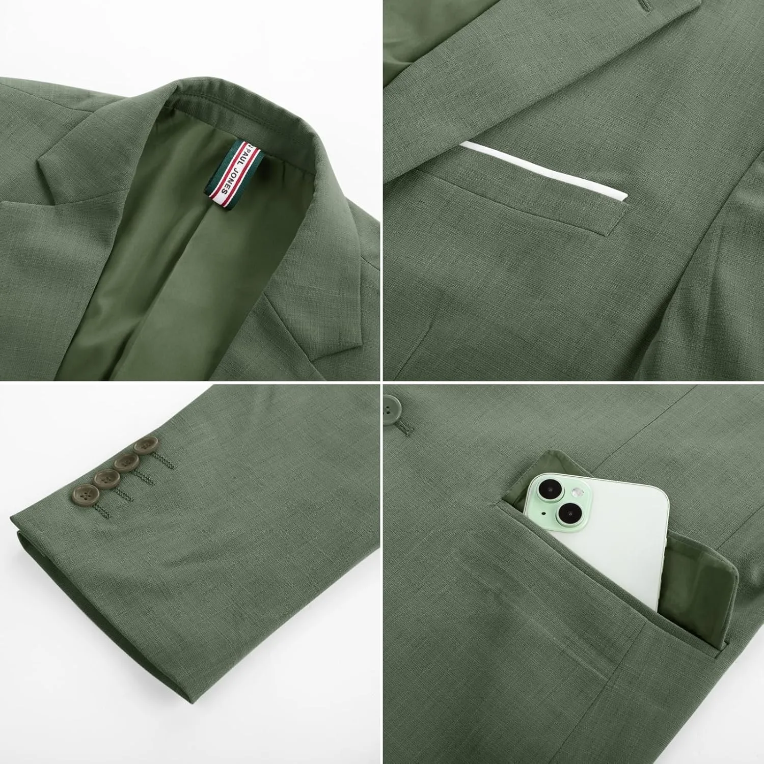 PJ PAUL JONES Mens Blazer Jackets Lightweight Casual Suits Stylish Sport Jacket for Men