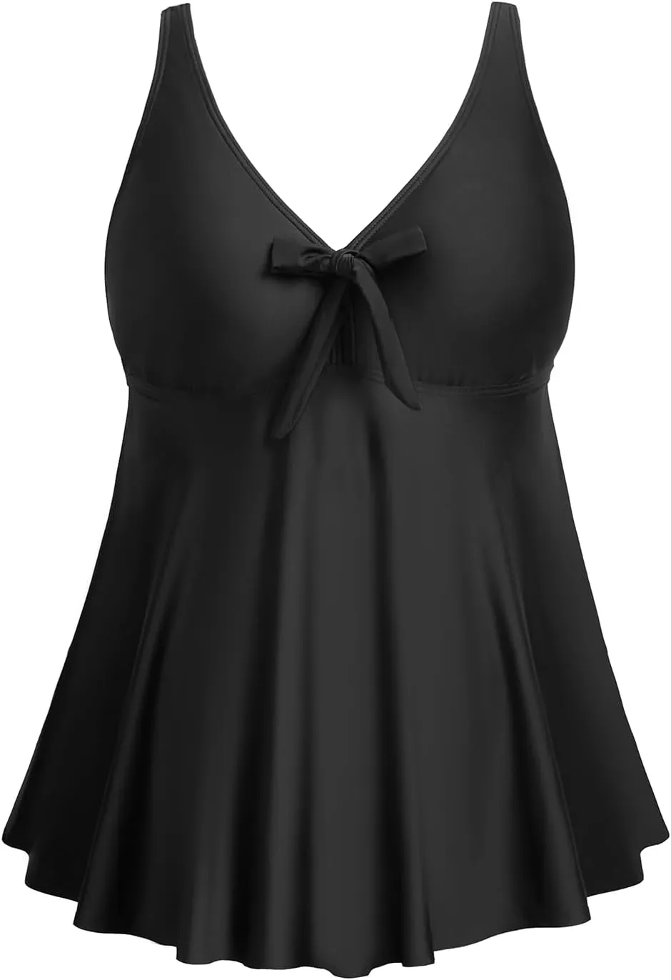 Plus Size Tankini Tops for Women Only - Flowy Bathing Suits Tops Modest Swimsuit No Bottom