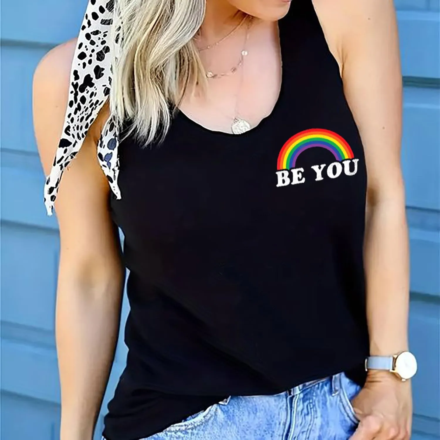 Pride Tank Top for Women Proud Ally Shirt LGBT Equality Rainbow Love Heart Graphic Tanks Pride Sleeveless Vest Tops