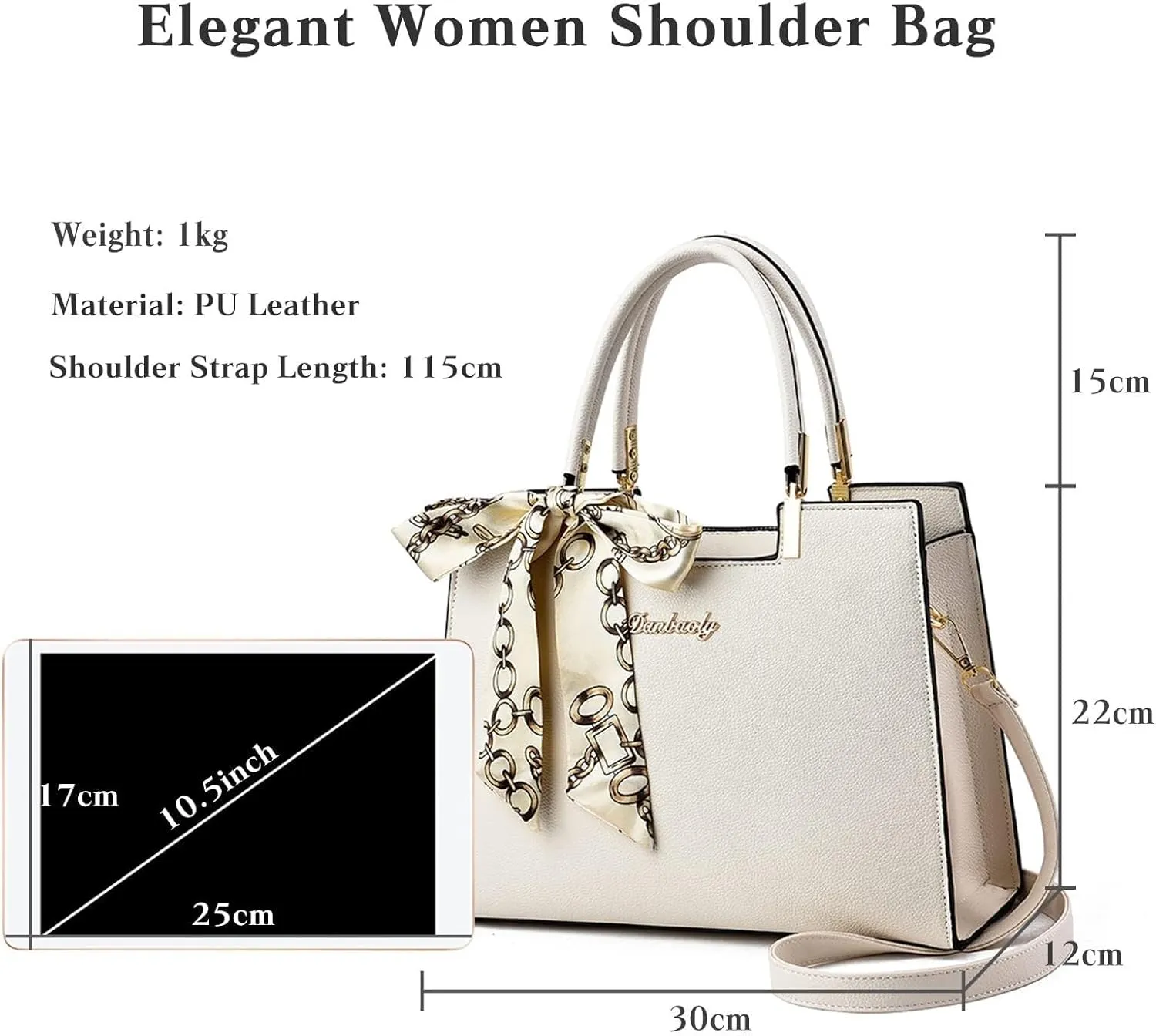 PU Leather Shoulder Womens Lightweight Top Handle Crossbody Messenger for Work Travel Roomy Fashion Totes Handbag