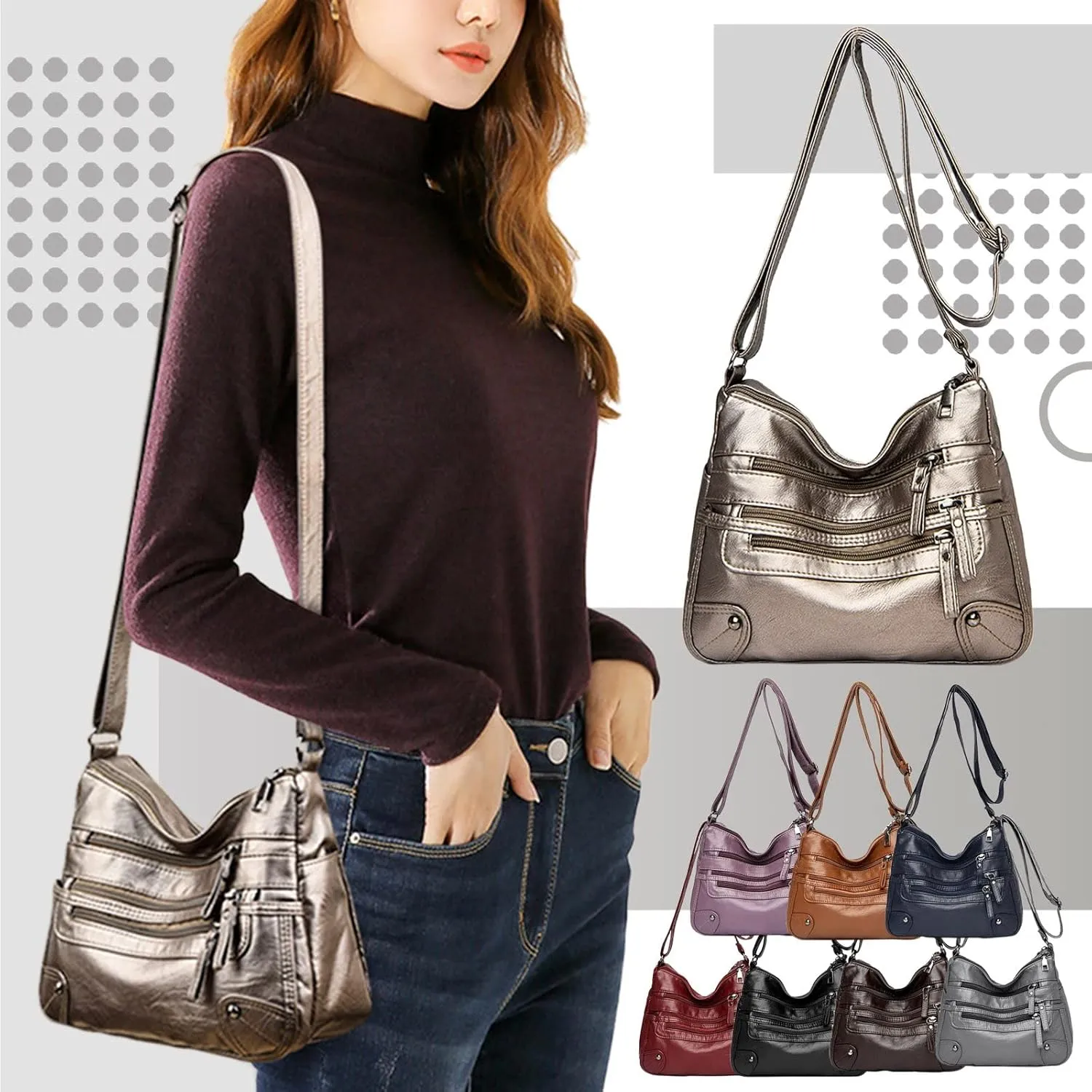 Puffer Tote Bag Soft Leather Shoulder Bags Layer Classic Crossbody Bag Luxury Designer Zipper Handbag And Purse