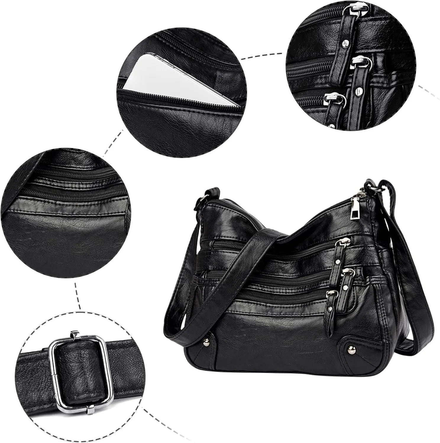 Puffer Tote Bag Soft Leather Shoulder Bags Layer Classic Crossbody Bag Luxury Designer Zipper Handbag And Purse
