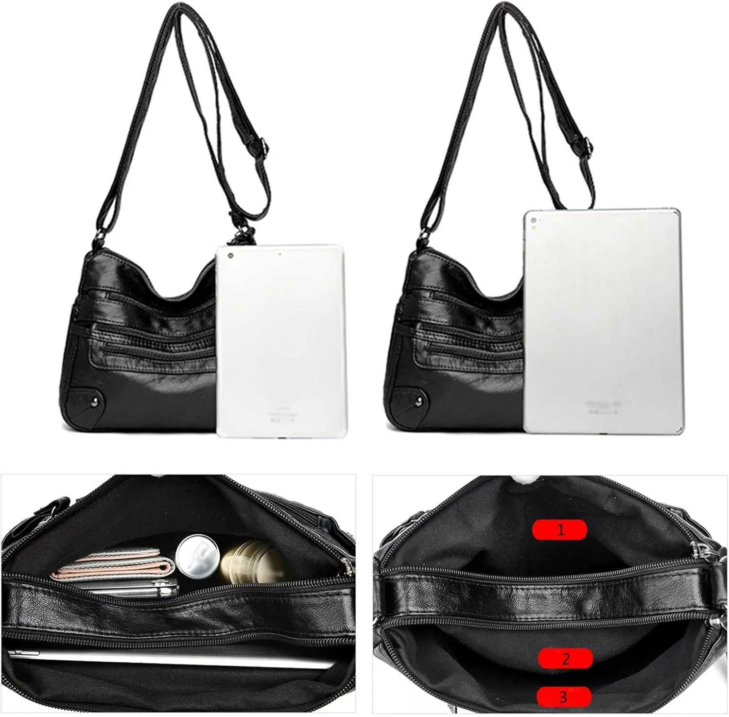 Puffer Tote Bag Soft Leather Shoulder Bags Layer Classic Crossbody Bag Luxury Designer Zipper Handbag And Purse