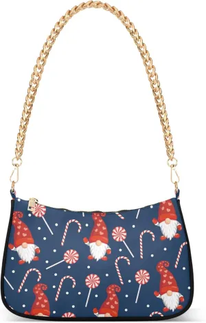 Purple Music Notes Polka Dot Retro Formal Purse Women Clutch Handbag Cute Prints Shoulder Tote