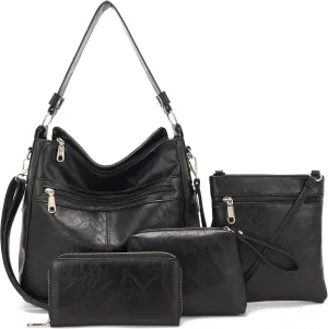Purses For Women Handbags And Wallet Set Large Hobo Crossbody Bag Ladies Purse Totes 4 PCS