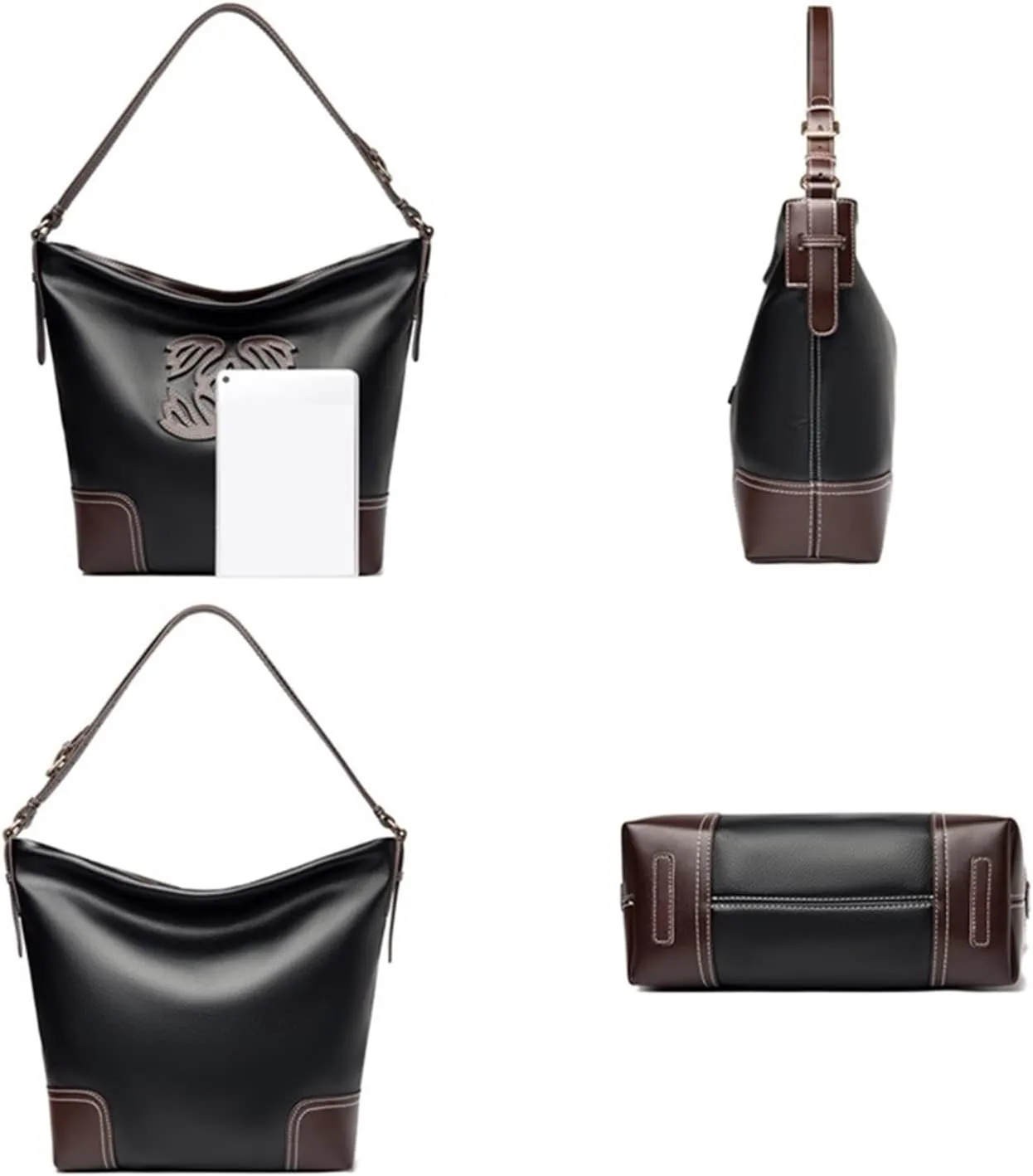 Quality Soft Leather Luxury Handbags For Women Bags Totes High Capacity Bucket Shoulder Bags Ladies Handbag