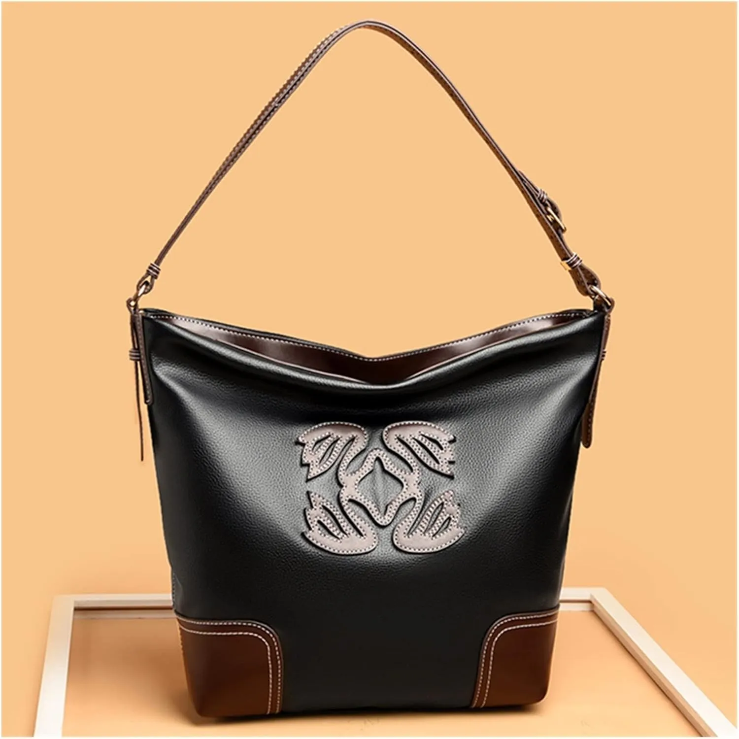 Quality Soft Leather Luxury Handbags For Women Bags Totes High Capacity Bucket Shoulder Bags Ladies Handbag