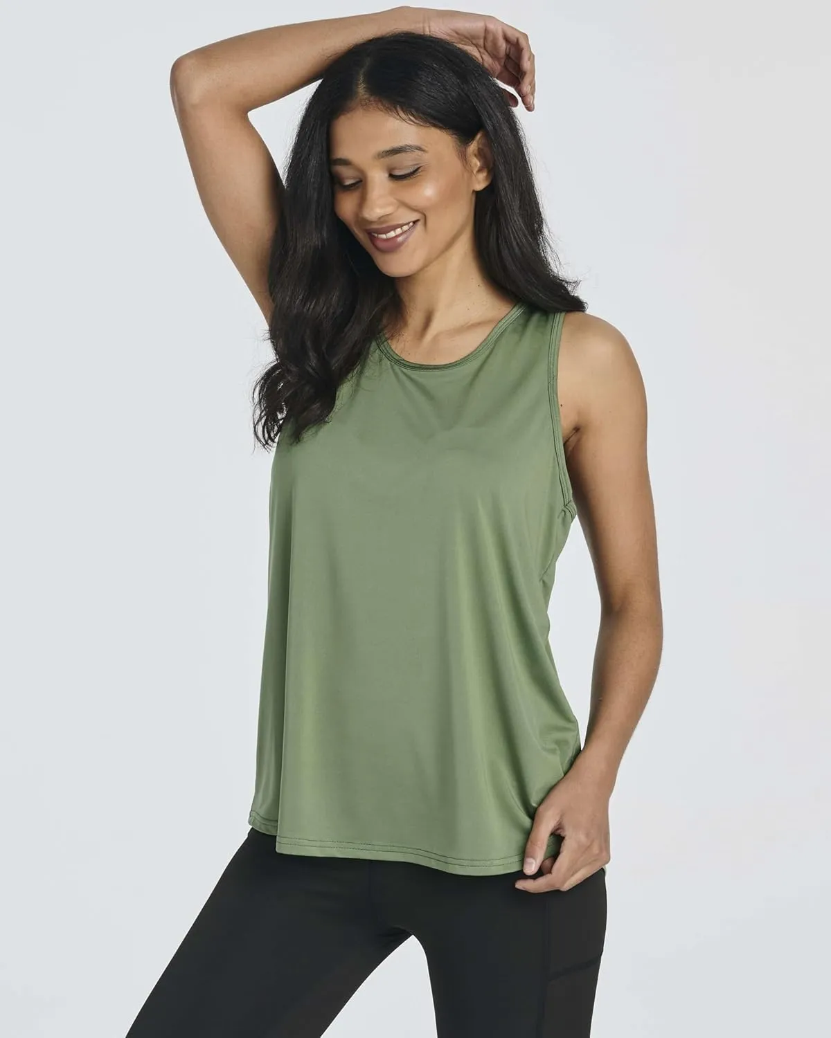 Real Essentials 5 Pack: Women's Racerback Workout Tank Top Mesh Back Dry-Fit Sleeveless Running Gym (Available in Plus Size)