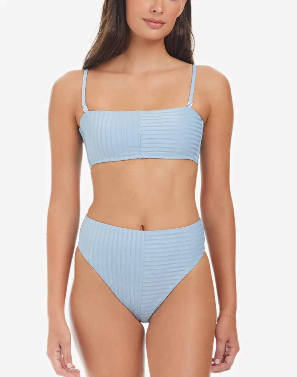Refresh Rib High Leg High Waist Bikini Bottom
