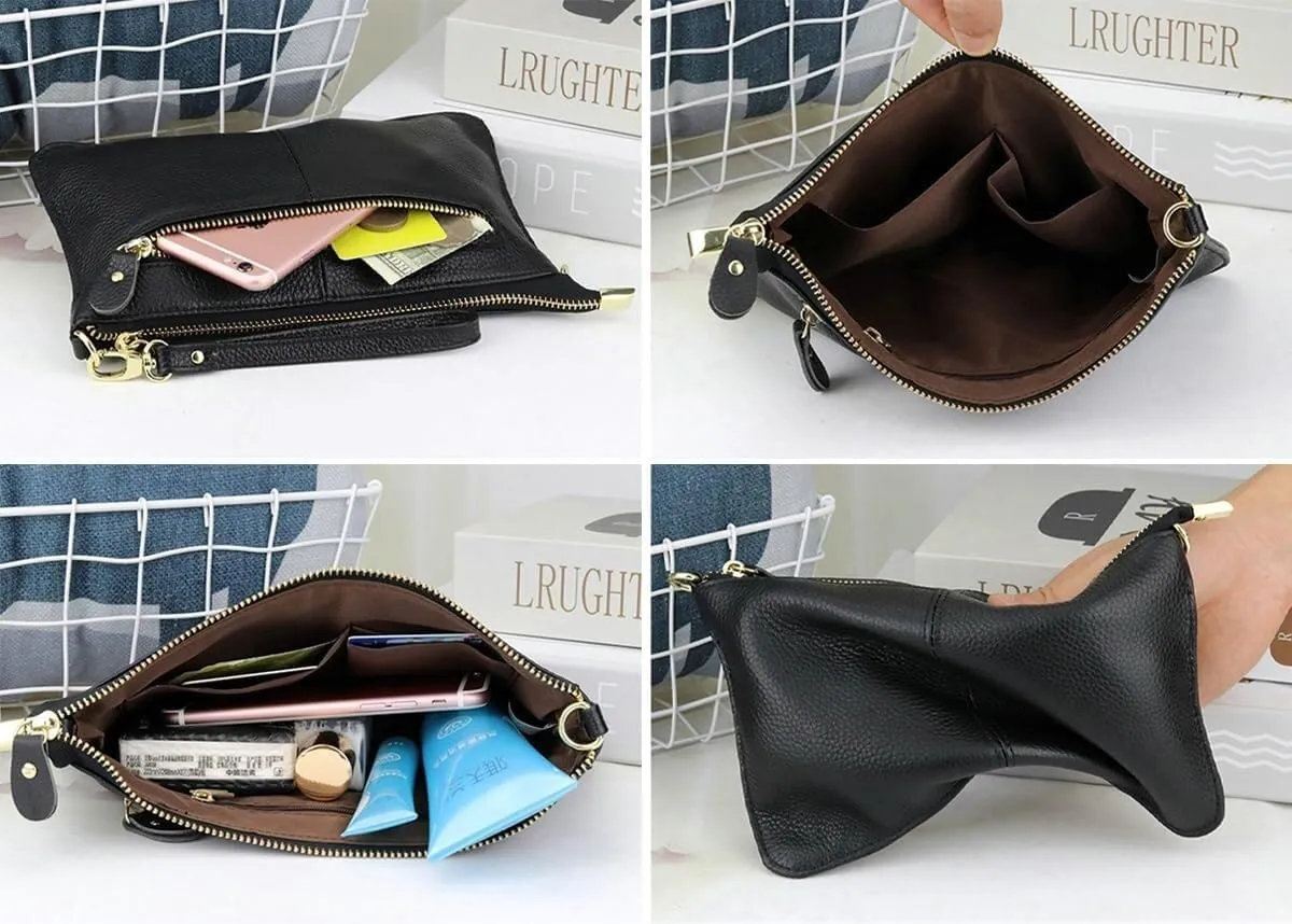 Retro Fashion PU Leather Shoulder & Crossbody Soft Hobo Totes Handbag for Women Purse with Zipper Satchel