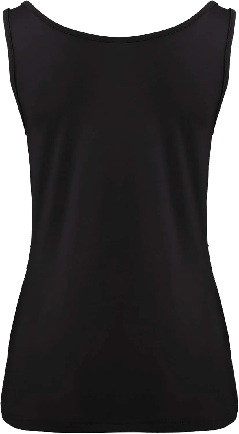 SATINIOR Women's Sleeveless Glitter Sequin Tank Tops Shimmer Vest Tops Glitter Camisole for Women Girl