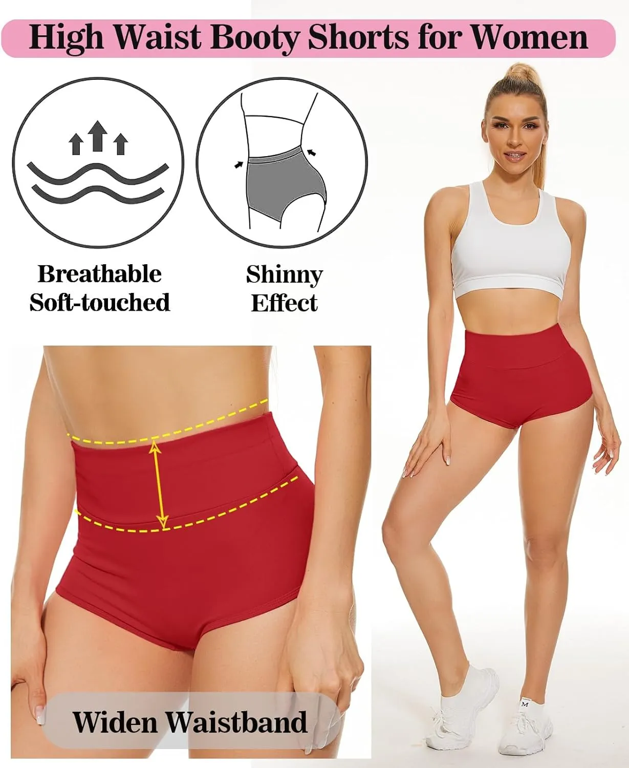 Scrunch Booty Shorts for Women V Back High Waisted Yoga Shorts Cut Out Rave Bottoms Butt Lifting Short Mini Hot Pants