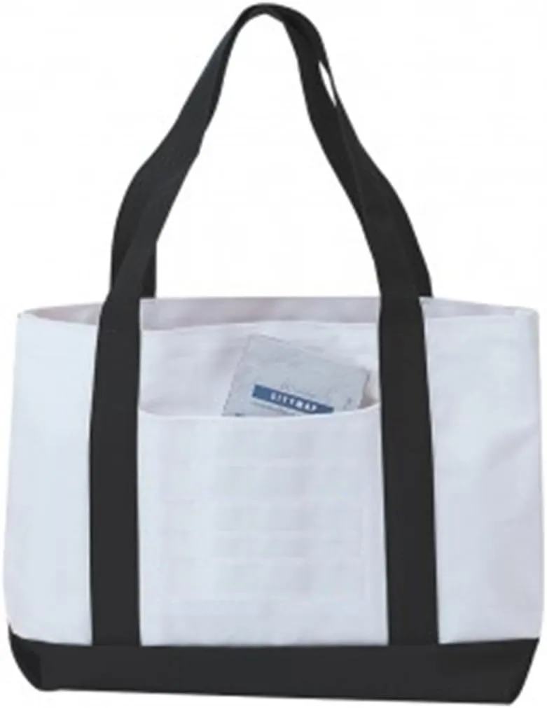 Set of 2- Eco-Friendly Large Polyester Shopping Tote Bag W/pocket