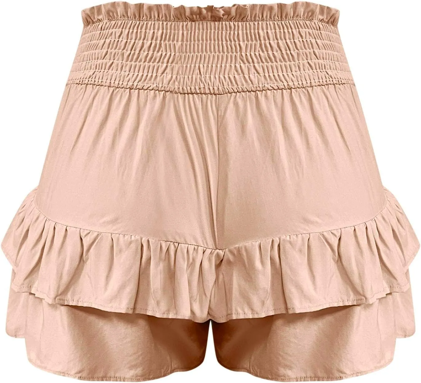 Shorts for Women Ruffled Hem High Waisted Flowy Casual Summer Skirt Shorts Loose Fit Resort Wear Fashion Clothes