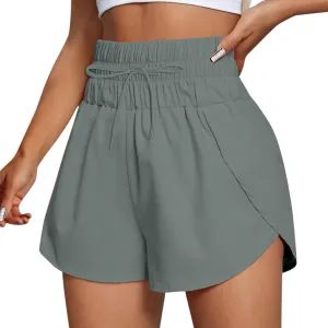 Shorts for Women Summer Casual Wide Leg Loose High Waist Elastic Dressy Beach Shorts 2025 Outfits Comfy Clothes