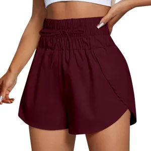 Shorts for Women Summer Casual Wide Leg Loose High Waist Elastic Dressy Beach Shorts 2025 Outfits Comfy Clothes