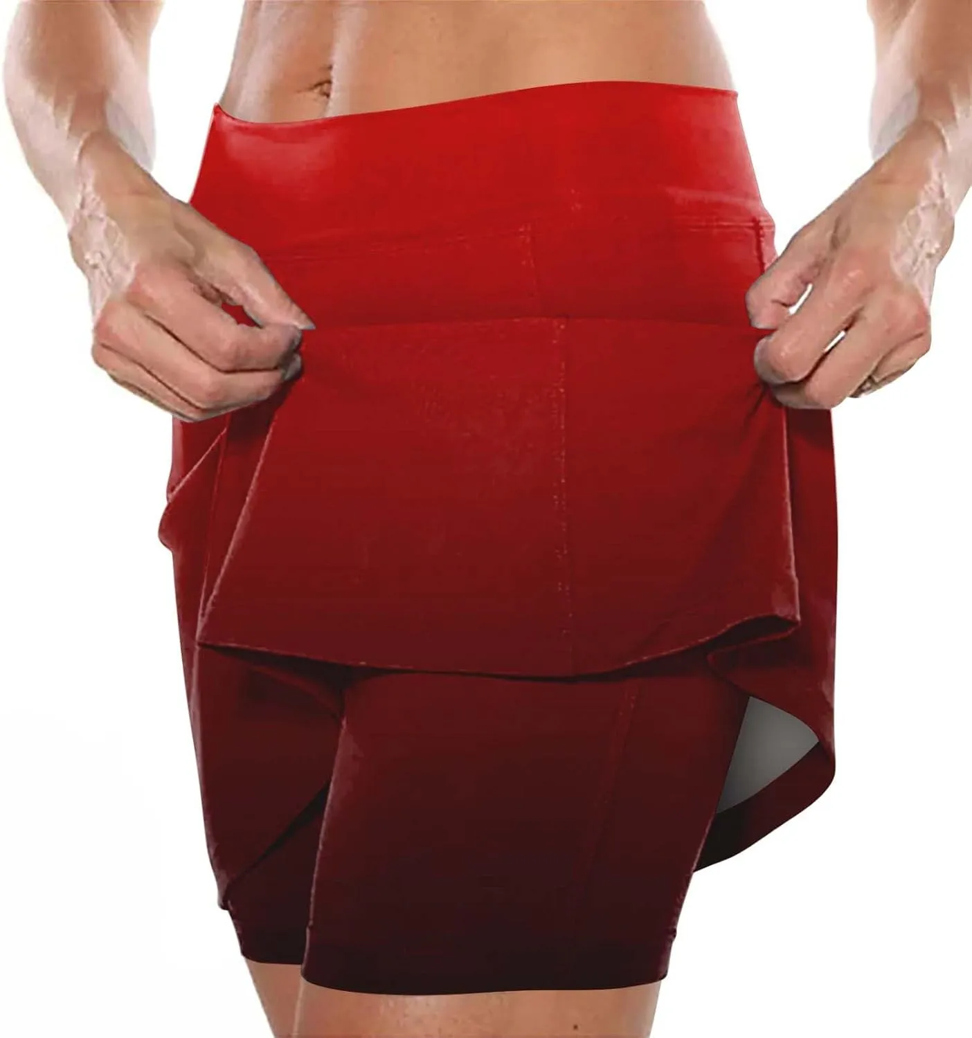Skorts Skirts for Women Dressy High Waist Tummy Control Skirts Sports Workout Casual Loose Clothes with Pockets