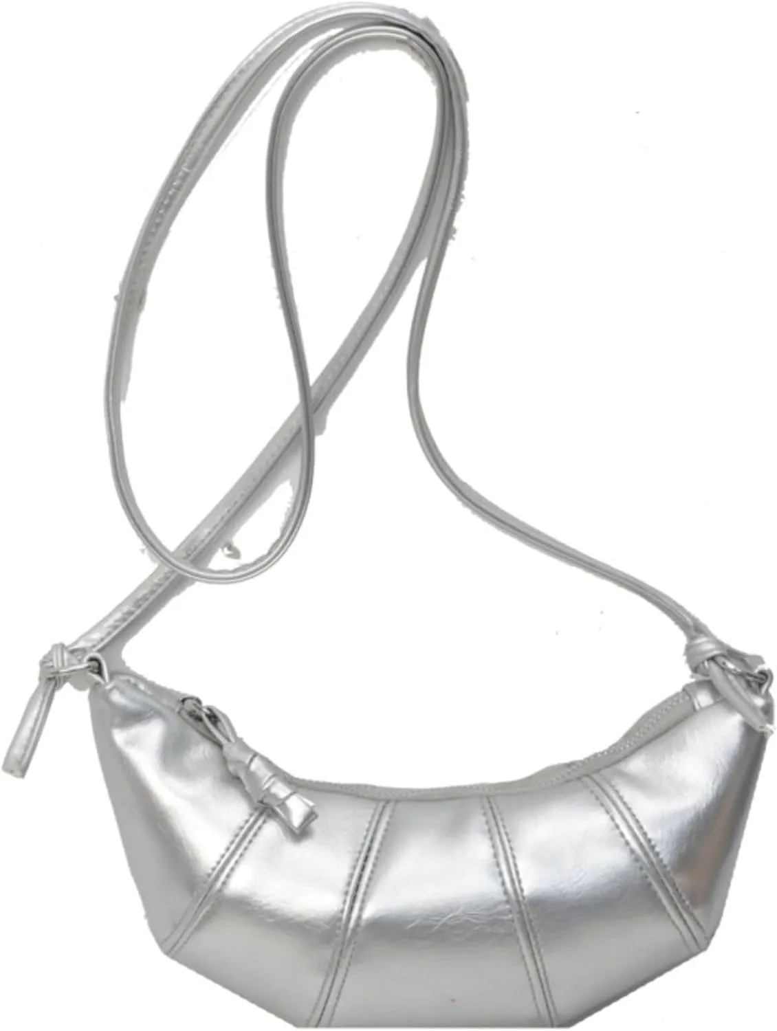 Small Dumpling Hobo Crossbody Bag for Women Trendy Croissant Shape Shoulder Bag Pu Leather Handbag Satchel Purse Totes