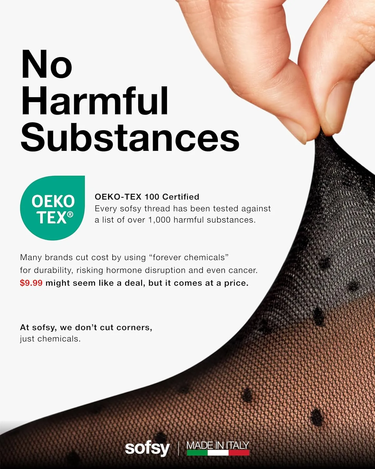 sofsy 100% Oeko-Tex Certified Hosiery  Italian Polka Dot Tights for Women | Ultra Soft 20 Denier Sheer Nylon Stockings