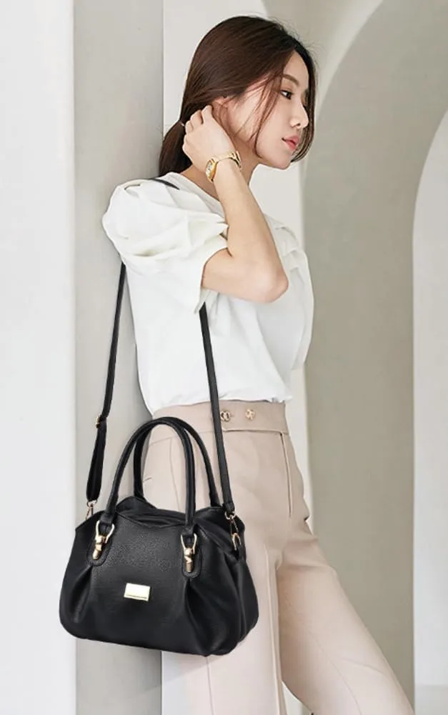 Soft Vegan Leather Handbag for Women Fashion Shoulder Crossbody Bag Large Totes Elegant Handbag Casual Purse