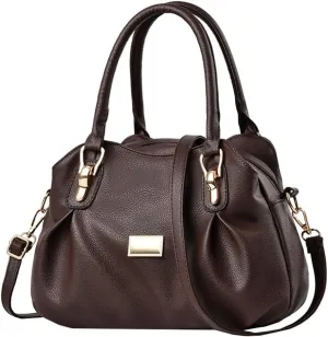 Soft Vegan Leather Handbag for Women Fashion Shoulder Crossbody Bag Large Totes Elegant Handbag Casual Purse