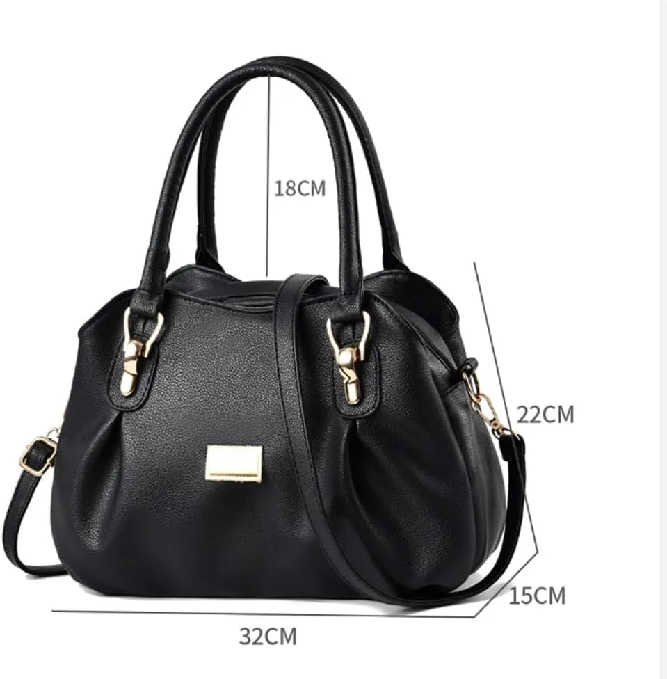 Soft Vegan Leather Handbag for Women Fashion Shoulder Crossbody Bag Large Totes Elegant Handbag Casual Purse