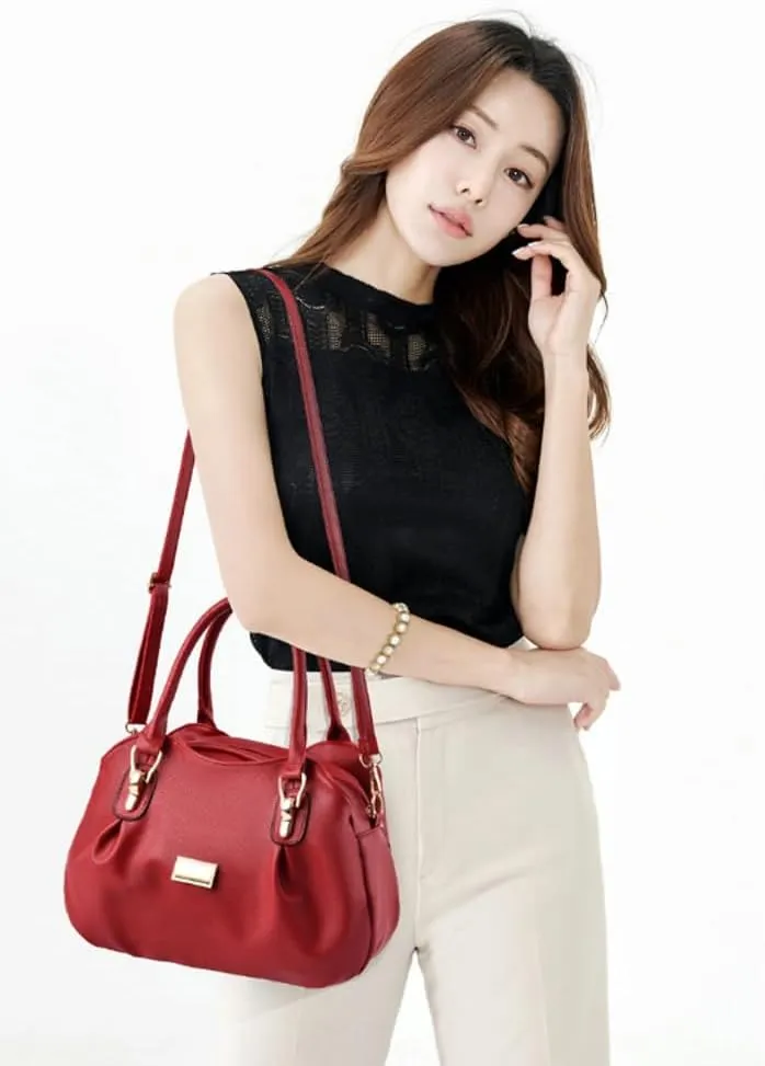 Soft Vegan Leather Handbag for Women Fashion Shoulder Crossbody Bag Large Totes Elegant Handbag Casual Purse