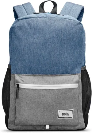 Solo New York Re:Port Laptop Backpack, Made from Recycled Materials, Out of the Blue, Fits Up to 15.6" Laptop