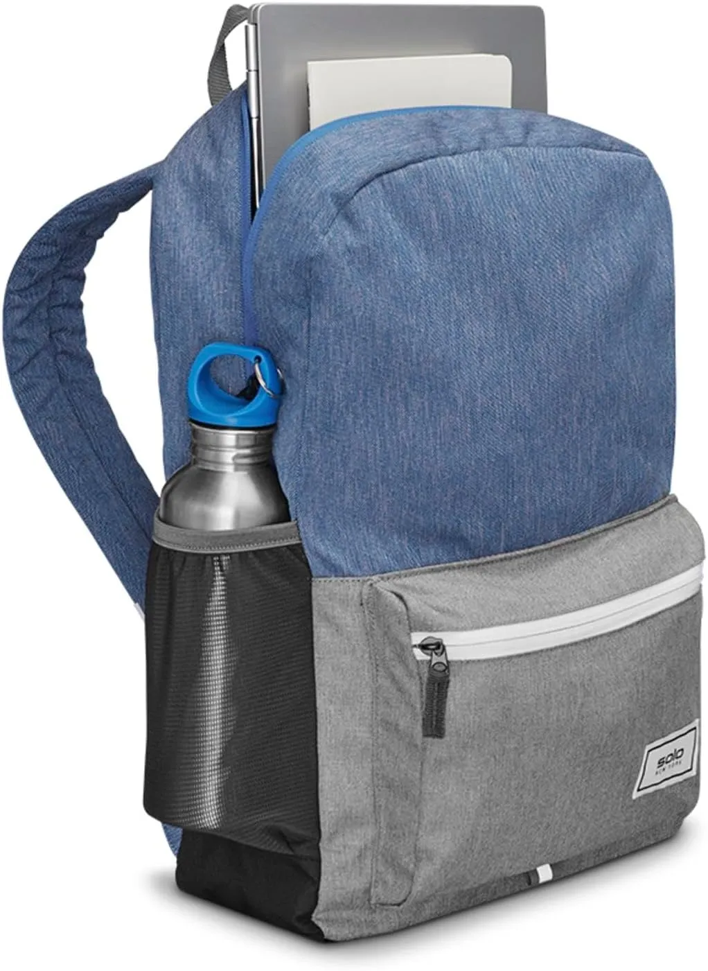 Solo New York Re:Port Laptop Backpack, Made from Recycled Materials, Out of the Blue, Fits Up to 15.6" Laptop