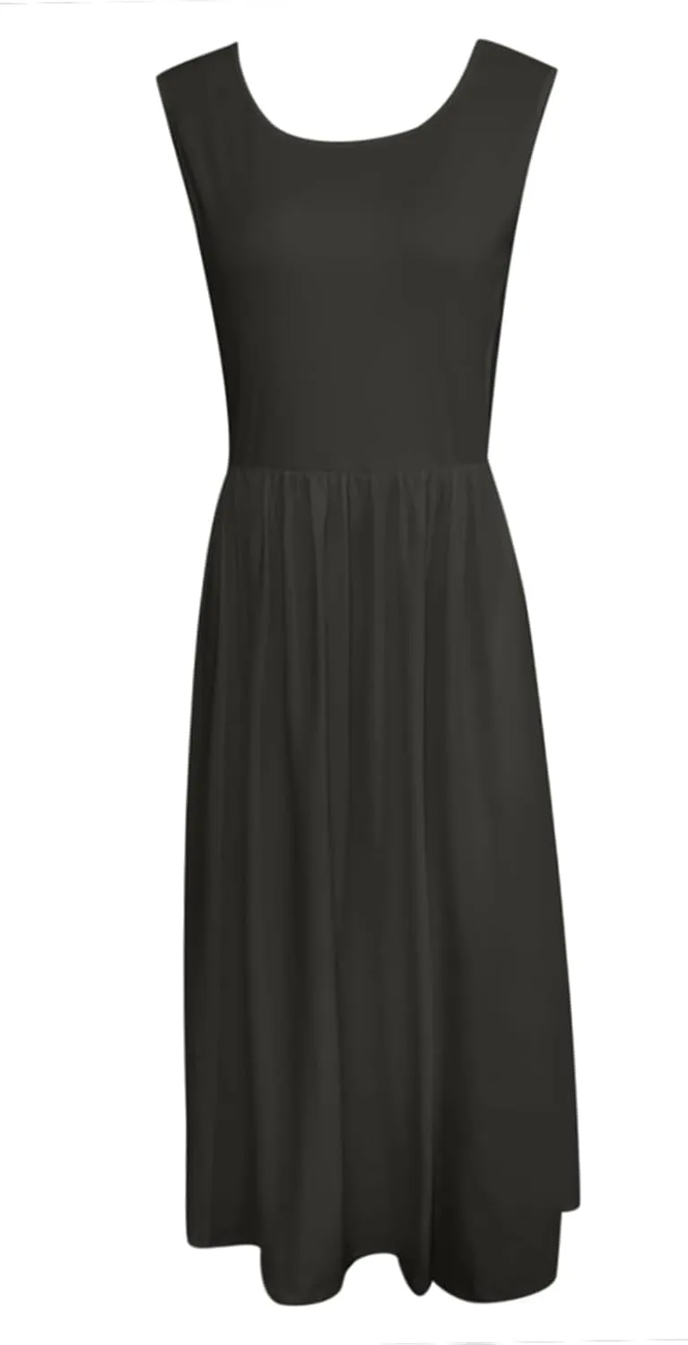 Spring Dresses for Women 2025 Midi Womens Casual Summer Tank Dress Loose Flowy Beach Dress with Pockets Flare Sundress