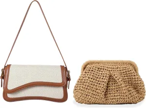 Straw Purse Summer Beach Woven Clutch Purses