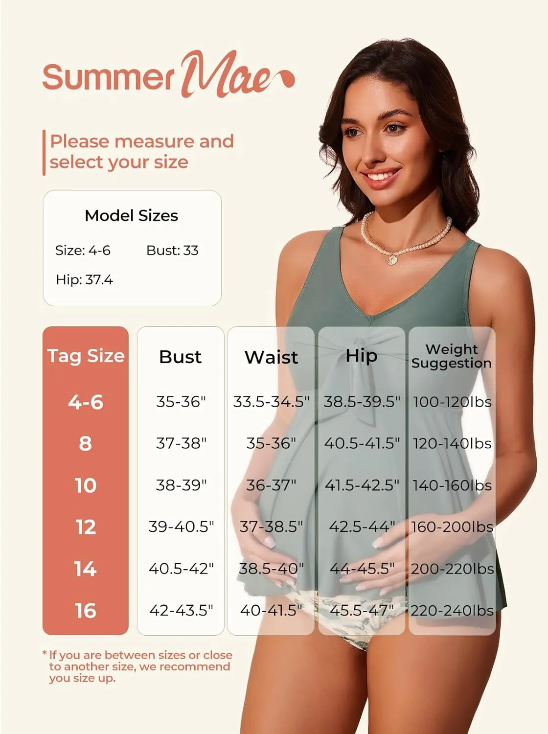Summer Mae Maternity Tankini Flowy Ruffle Hem Two Piece Front Bowknot Bathing Suit V Neck Ruched Pregnancy Swimsuit