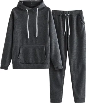 Sweatsuit for Women 2 Piece Long Sleeve Crewneck Oversized Loungewear Jogger Sweatsuit Sets Sets