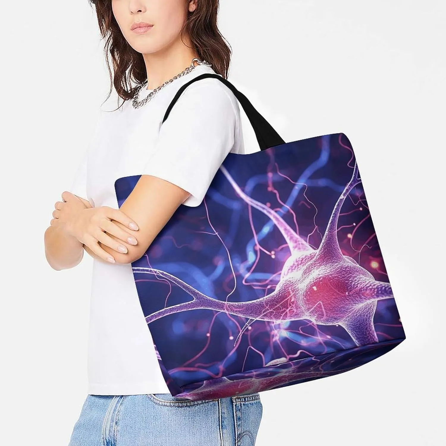 Teal Gray Rose Beach Bag Reusable Tote Bag Foldable Grocery Bags Women Shopping Bags for Daily Essentials