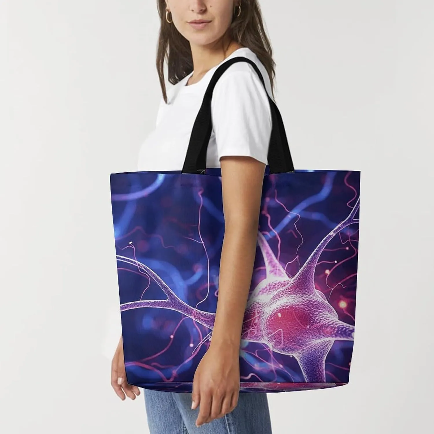 Teal Gray Rose Beach Bag Reusable Tote Bag Foldable Grocery Bags Women Shopping Bags for Daily Essentials
