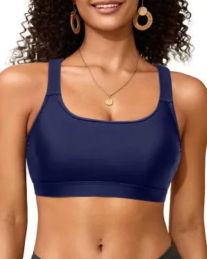 Tempt Me Women Sports Bra Bikini Tops Racerback Bathing Suits Top Padded Swim Tops Only