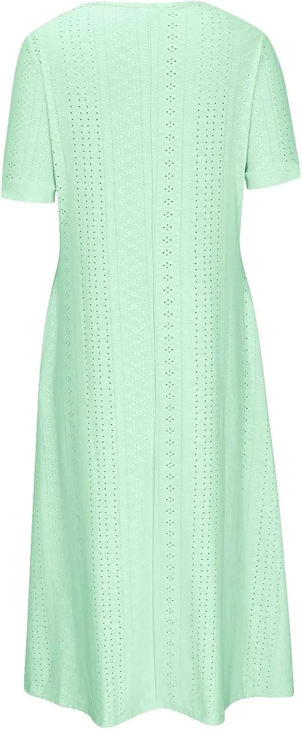 Tie Shoulder Mini Dress for Women Bow Square Neck Babydoll Ruffle Short Dress Summer Boho Flowy Sleeveless Sundress