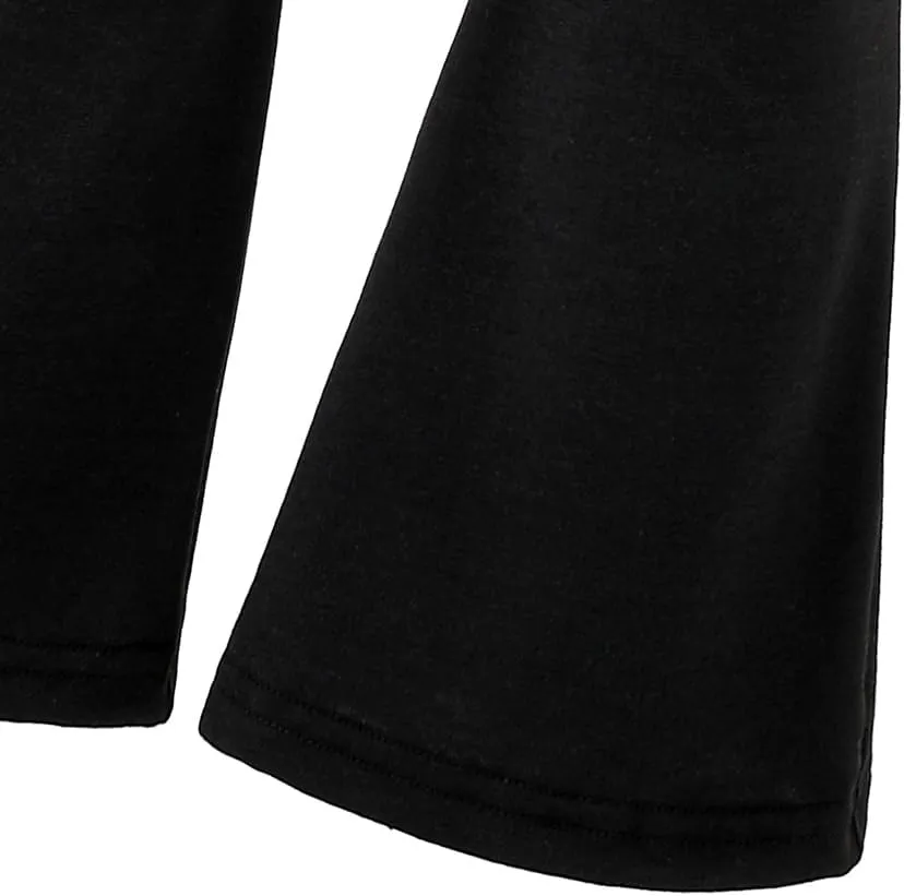Toddler Girl Pants - Solid Color Overlapping Waist Flare Pants Set - 2 Piece Girls Pant Suit (3-7 T)