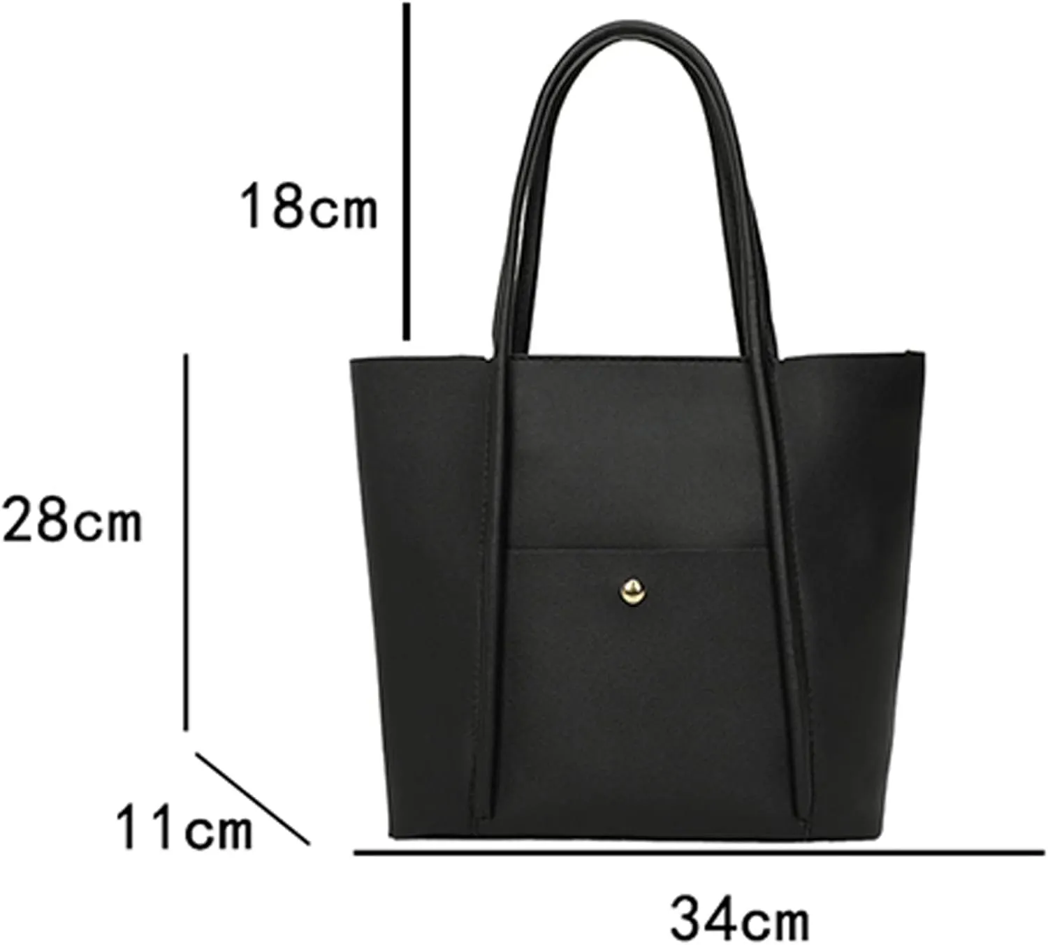 Tote Bag For Women Elegant Leather Solid Color Shoulder Bag Zipper Plus Large Bag Hand Bag For Travel Essential G