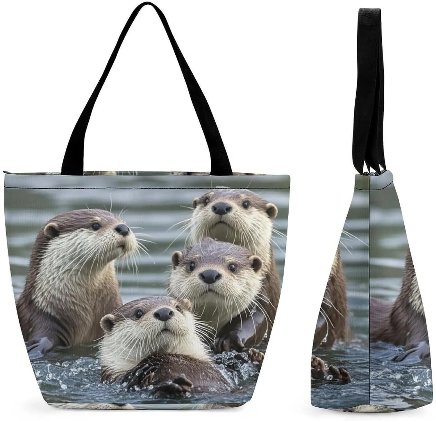 Tote Bag for Women Grocery Bag Red Heads Cranes Foldable Shopping Bags Reusable Large Tote Bag