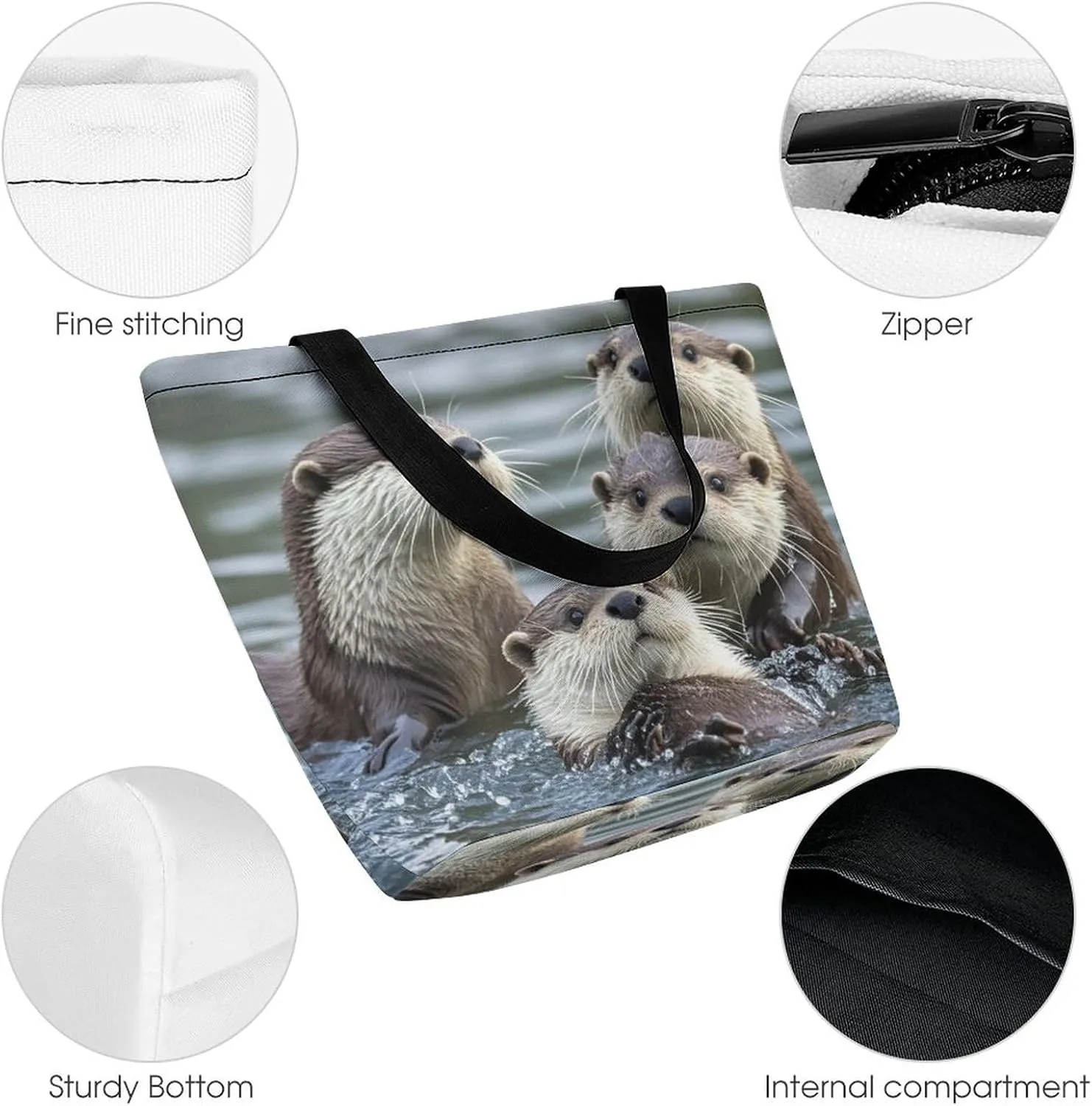 Tote Bag for Women Grocery Bag Red Heads Cranes Foldable Shopping Bags Reusable Large Tote Bag