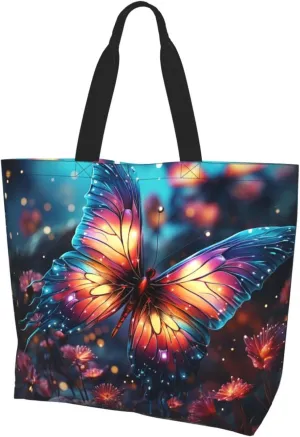 Tote Bag for Women Grocery Bag Reusable Shopping Bag Cartoon Dinosaur Images Handbag Foldable Shoulder Bag