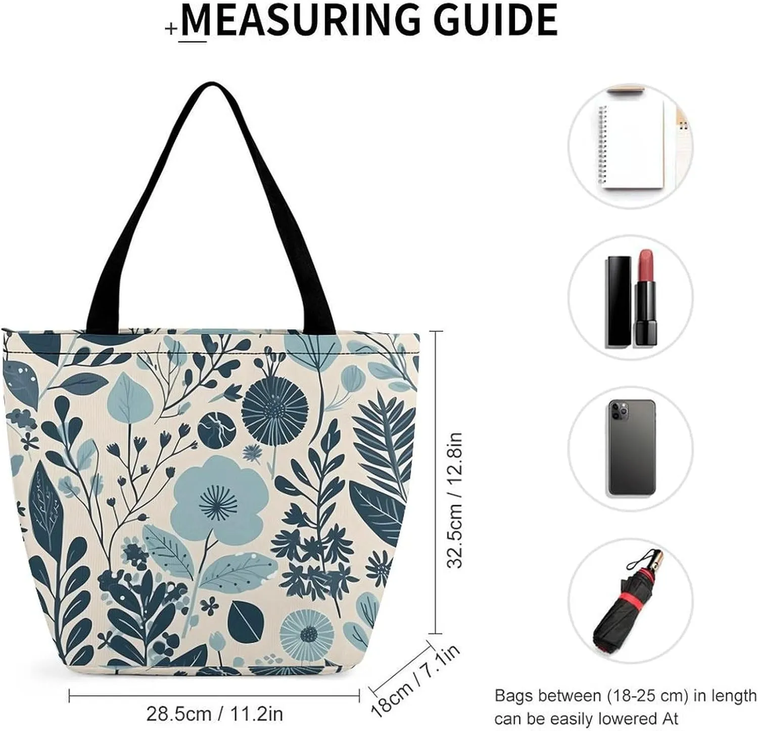 Tote Bag for Women Grocery Bag Several Blueberries Foldable Shopping Bags Reusable Large Tote Bag