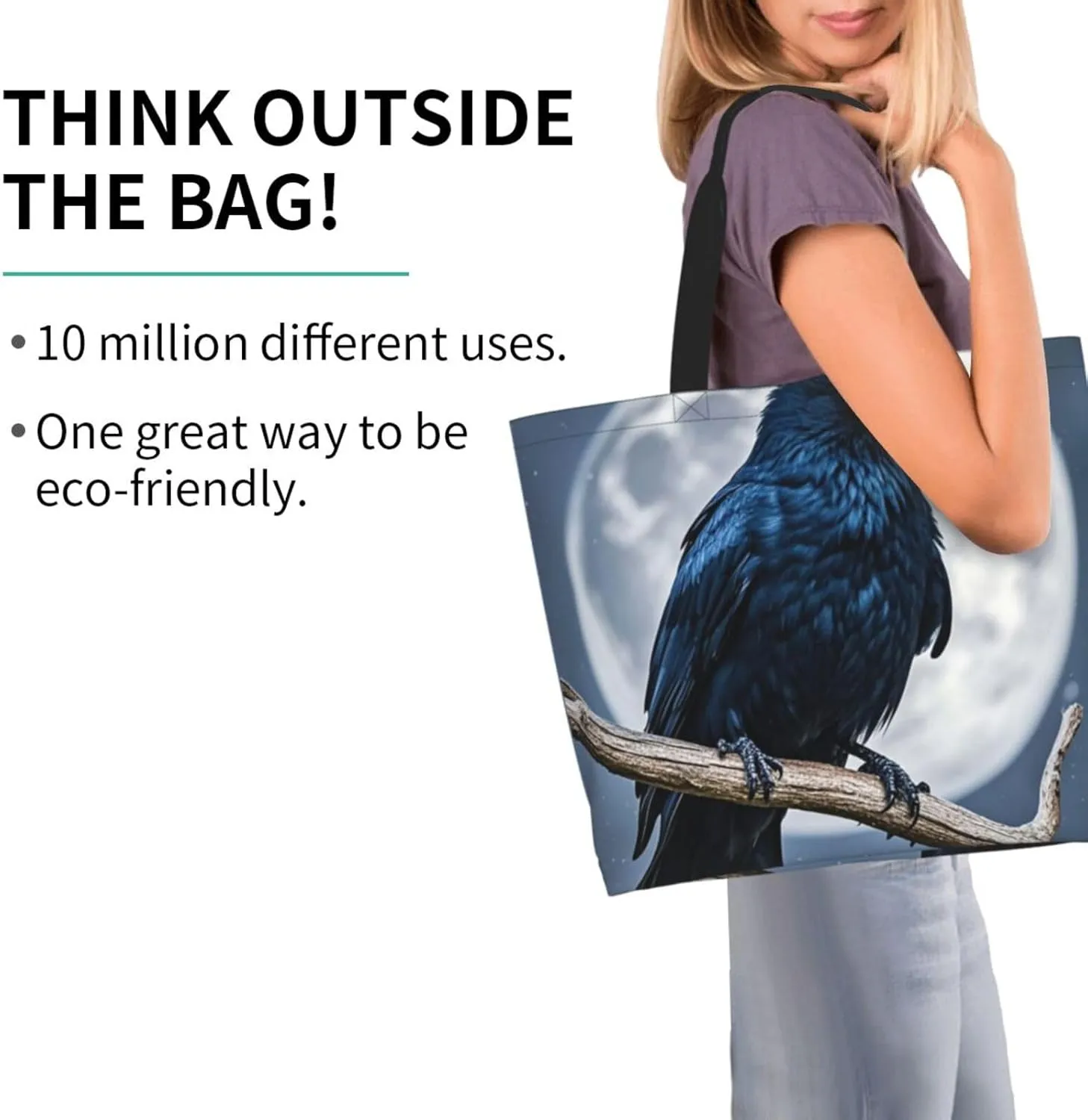 Tote Bag for Women Northern Lights Grocery Bag Foldable Shopping Bags Reusable Large Tote Bag