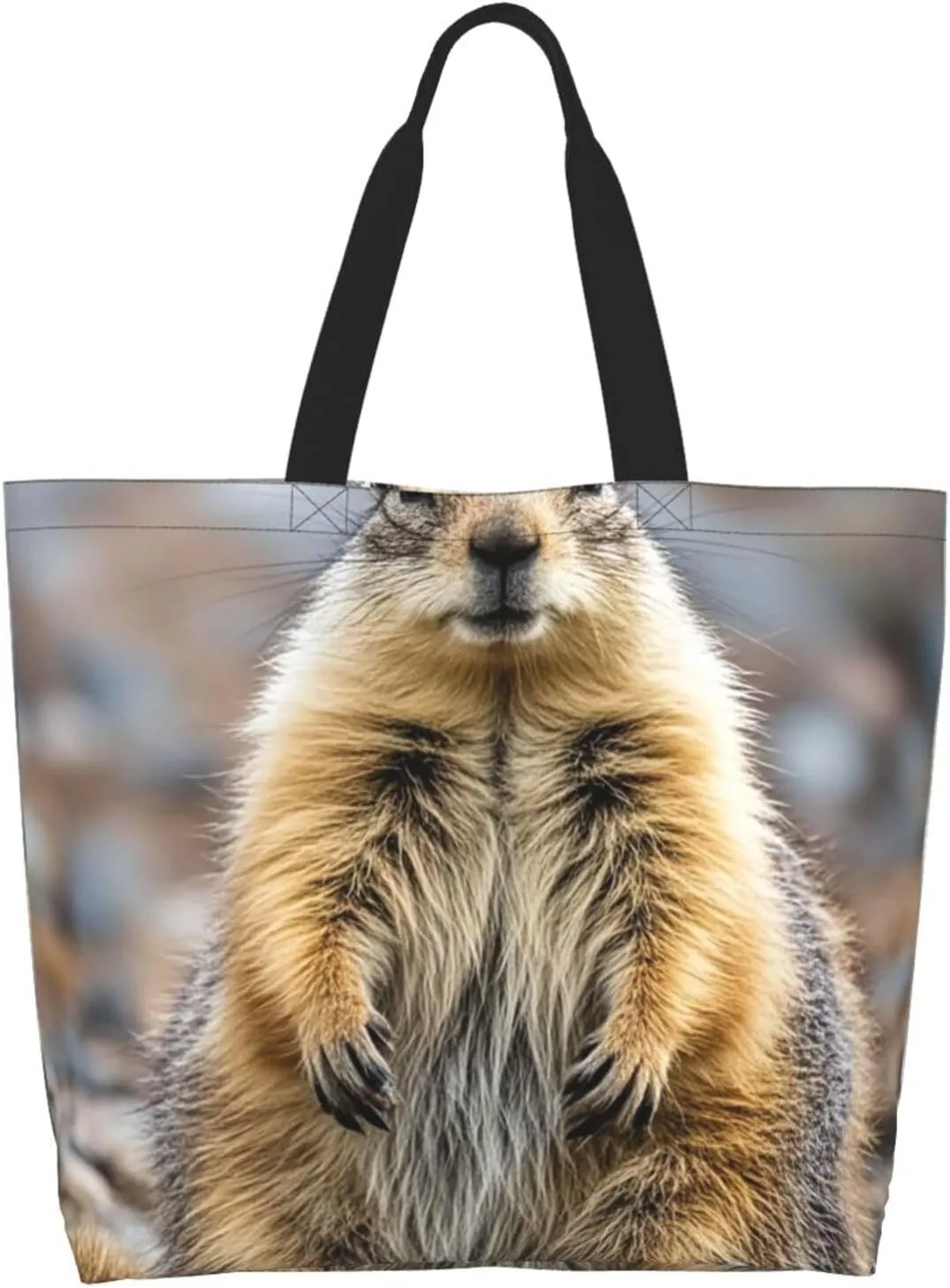 Tote Bag for Women Sea Otters Grocery Bag Foldable Shopping Bags Reusable Large Tote Bag