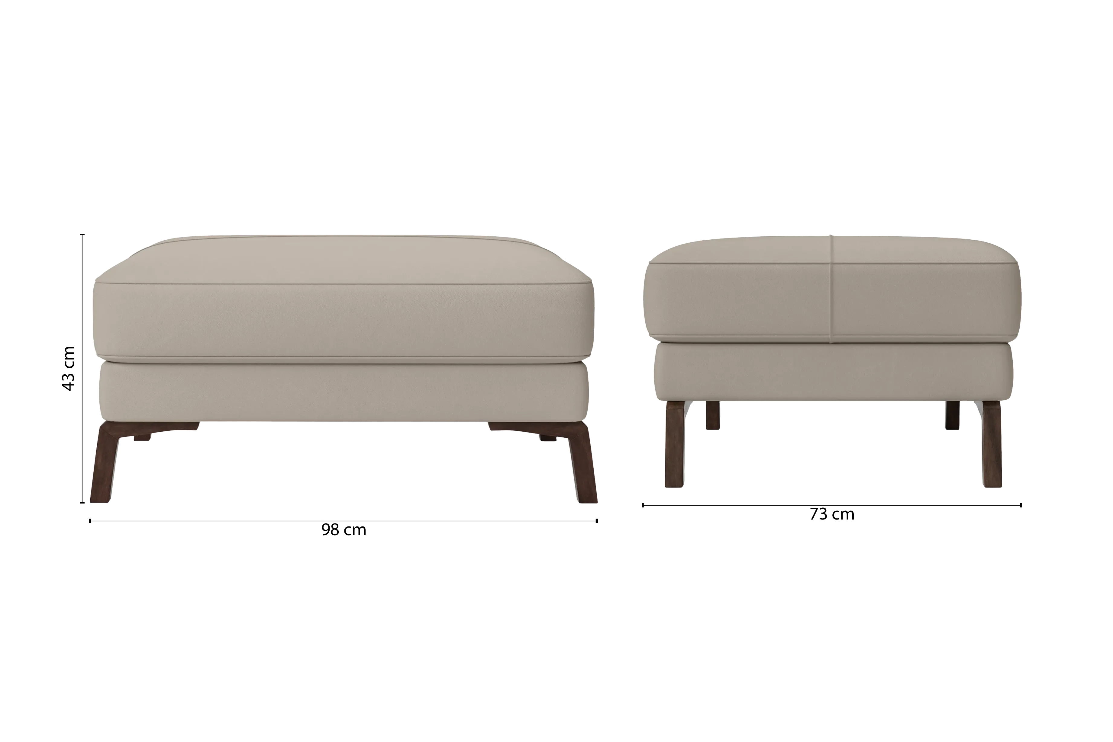 Turin Ottoman Sand Leather