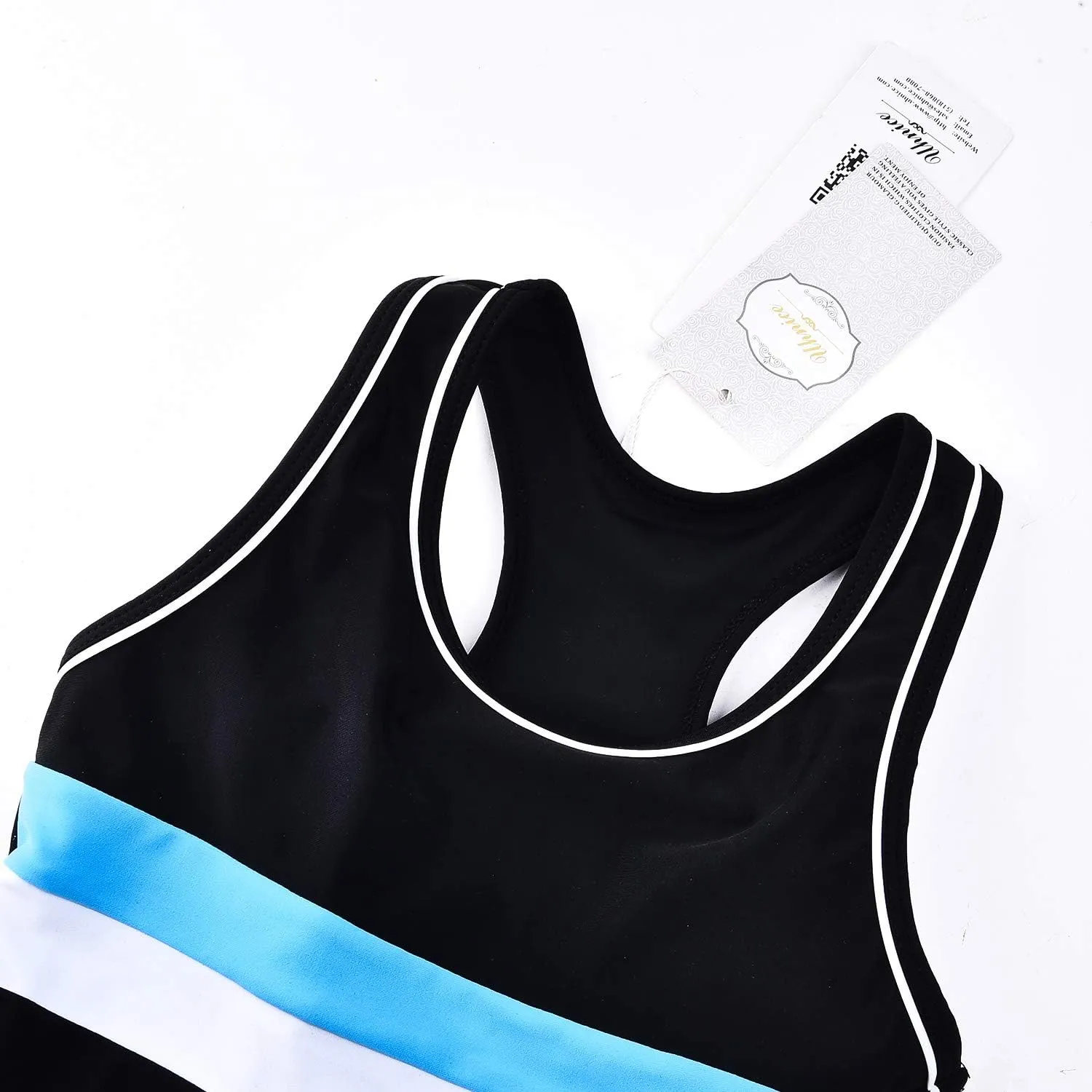 Uhnice Girls Swimsuit Two Piece Tankini Swimwear with Boyshort